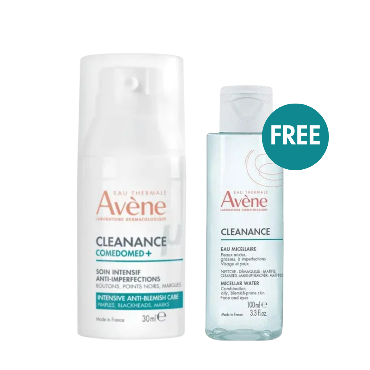 Avène Cleanance Comedomed+ Intensive Anti-Blemish Care 30ml + FREE Cleanance Micellar Water 100ml